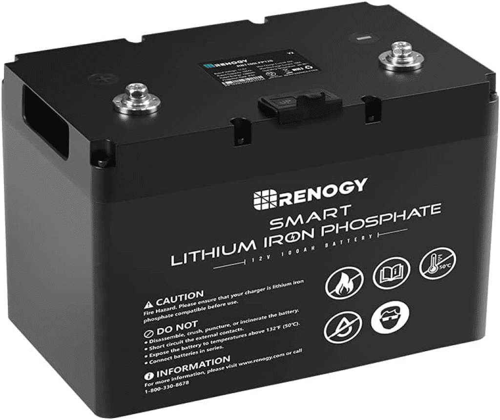 Renogy 12V 100Ah Lithium LiFePO4 Deep Cycle Battery