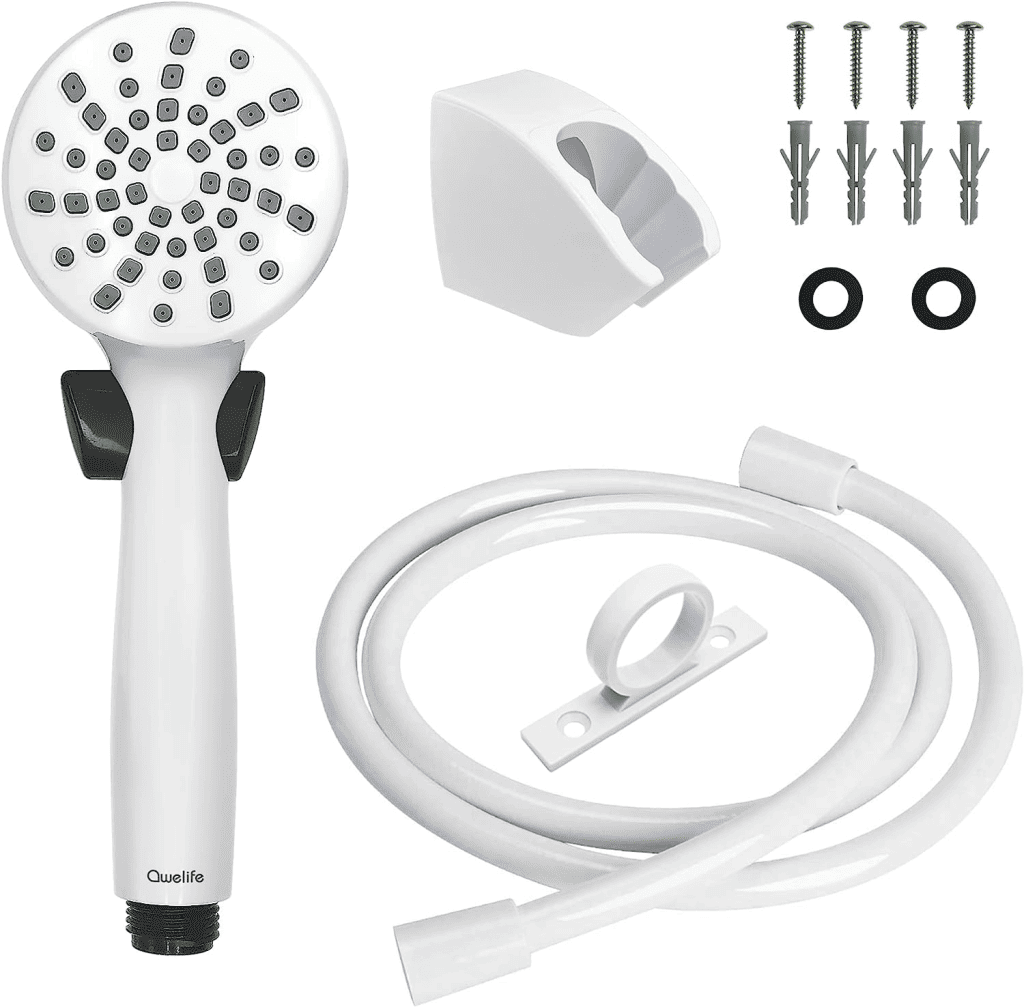 High Pressure RV Shower Head with Hose and On Off Switch (Trickle), Water Saving