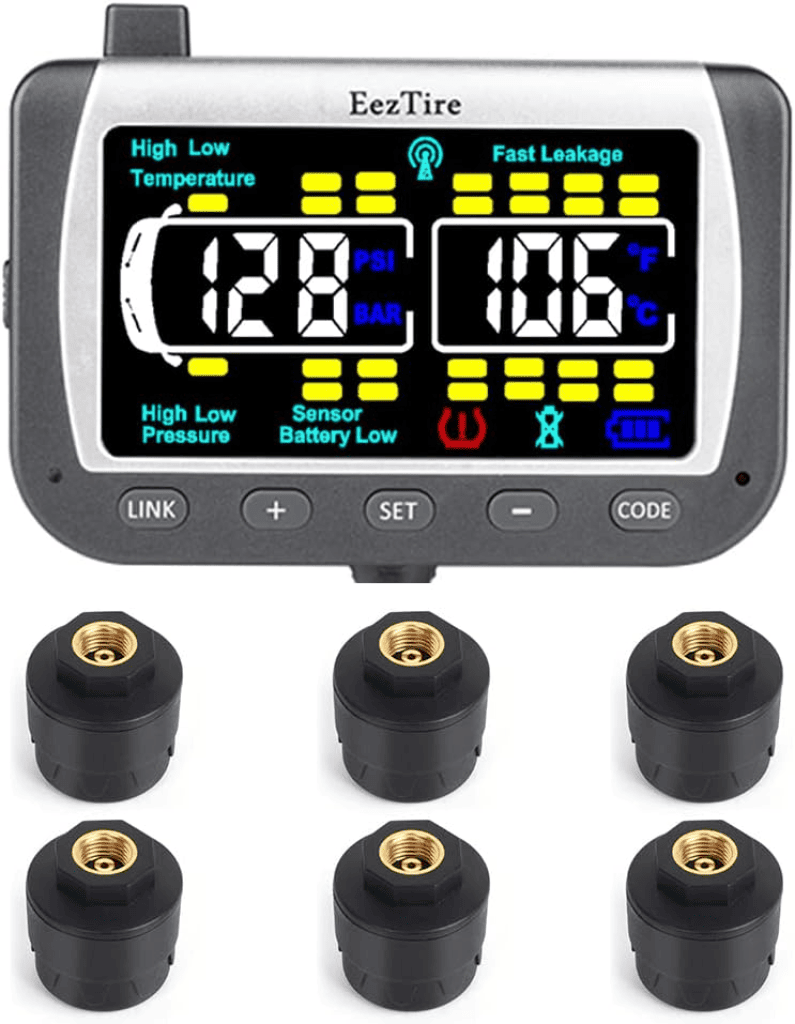 
EEZ RV Products EEZTire-TPMS6ATC Real Time/24x7 Tire Pressure Monitoring System