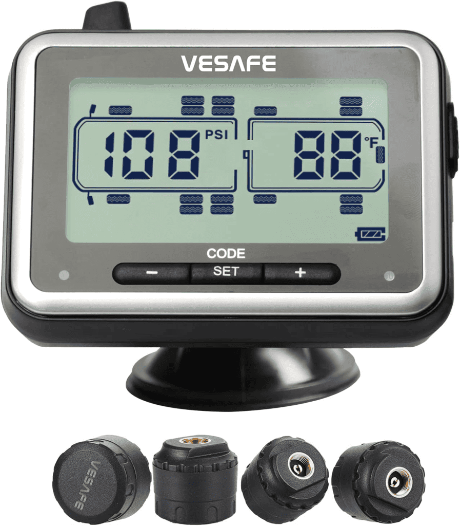 VESAFE TPMS, Wireless Tire Pressure Monitoring System for RV, Trailer, Coach, Motor Home, Fifth Whee