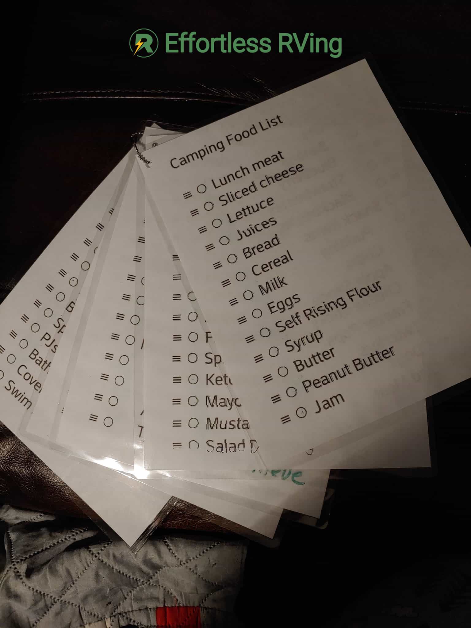 print packing checklist