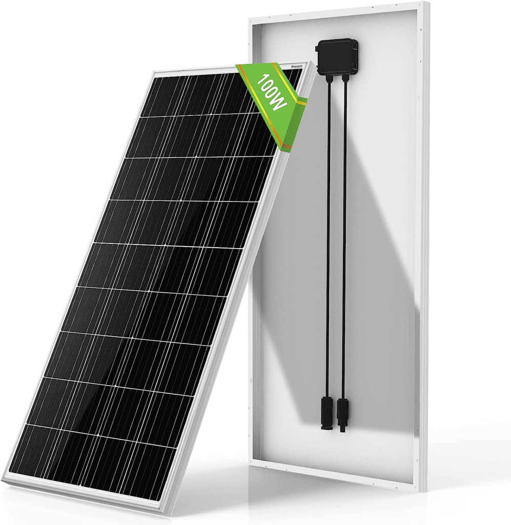 ECO-WORTHY 100 Watt Solar Panel 12 Volt Monocrystalline Solar Panel High Efficiency Module RV